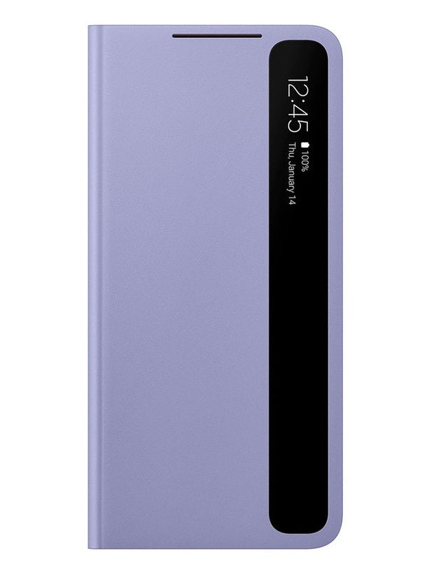 Оригинален Активен Калъф за Samsung S21 FE Smart Clear View Cover Book Case EF-ZG990CVE, Лилав