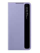 Оригинален Активен Калъф за Samsung S21 FE Smart Clear View Cover Book Case EF-ZG990CVE, Лилав