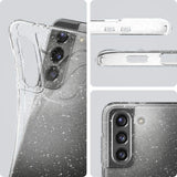 Блестящ Калъф за Samsung S21 FE, Spigen Liquid Crystal Glitter Quartz Case, Прозрачен (6)