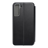 Кожен Калъф за Samsung S22, Forcell Elegance Book Case, Черен (3)