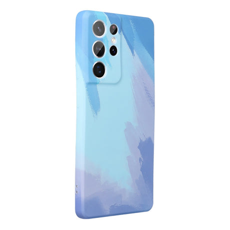 Силиконов Калъф за Samsung S21 Ultra, Printing Pop Case, Син