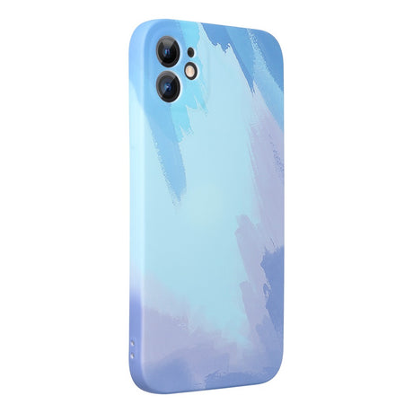 Силиконов Калъф за iPhone 12/Pro, Printing Pop Case, Син