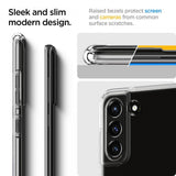 Противоударен Силиконов Калъф за Samsung S21 FE, Spigen Liquid Crystal Case, Прозрачен (3)