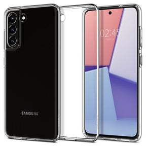 Противоударен Силиконов Калъф за Samsung S21 FE, Spigen Liquid Crystal Case, Прозрачен