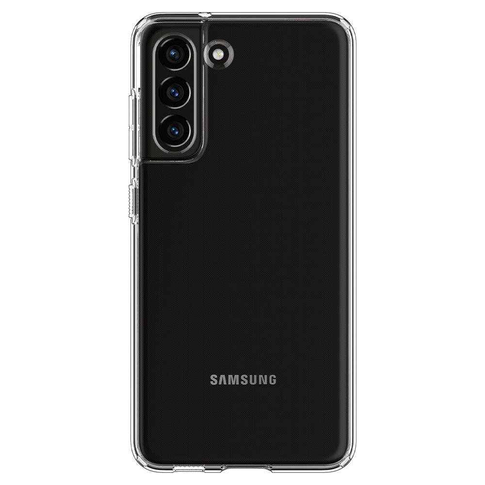 Противоударен Силиконов Калъф за Samsung S21 FE, Spigen Liquid Crystal Case, Прозрачен (4)