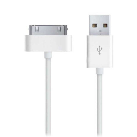 USB Кабел за iPhone 4 и iPad 3, iGo 30-PIN, Бял