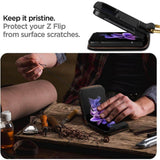 Кожен Калъф с Каишка за Samsung Z Flip 3, Spigen Lienar Case, Черен (6)