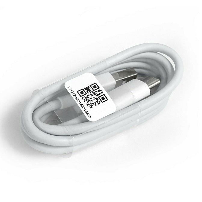 Оригинален USB-C Кабел за Xiaomi с Бързо Зареждане 3A 1m, Бял (Bulk) (3)