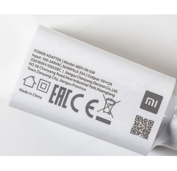 Оригинално Бързо Зарядно, Xiaomi 220v-10W 2A MDY-09-EW, Бял (Bulk) (3)
