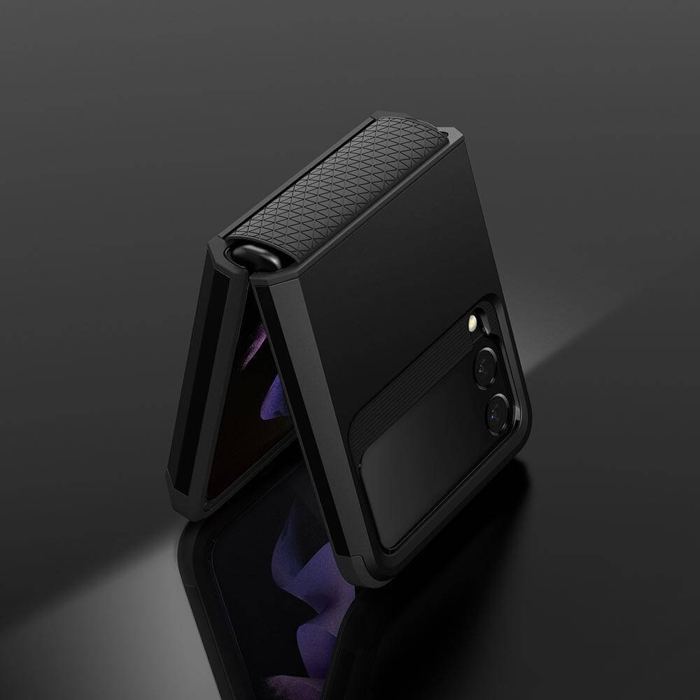 Противоударен Калъф за Samsung Z Flip 3, Spigen Tough Armor Case, Черен (8)