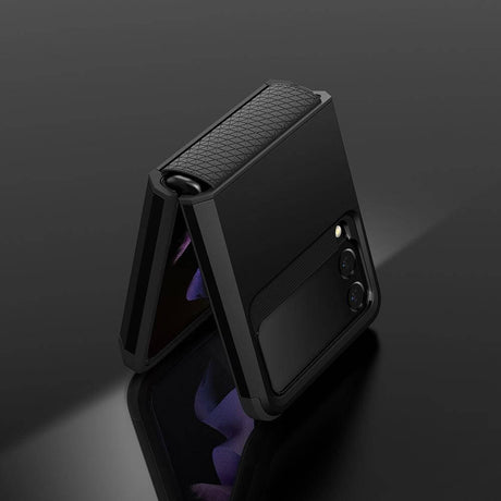 Противоударен Калъф за Samsung Z Flip 3, Spigen Tough Armor Case, Черен (8)