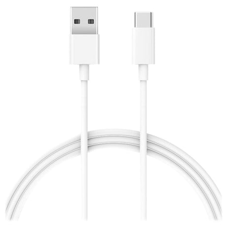 Оригинален USB-C Кабел за Xiaomi с Бързо Зареждане 3A 1m, Бял (Bulk)