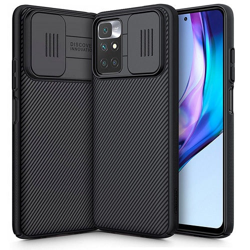 Калъф с Плъзгач за Камера за Xiaomi Redmi 10, Nillkin CamShield Case, Черен