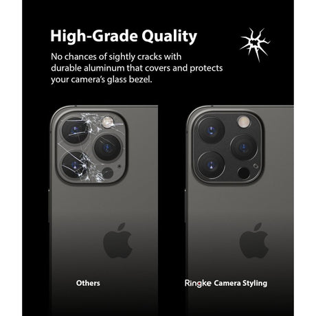 Протектор за Камерата на iPhone 13 Pro, Ringke Full Cam Glass, Черен (3)