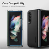 Стъклен Протектор и Фолио за Пантата на Samsung Z Fold 3, Spigen Slim Glass, Прозрачен (4)