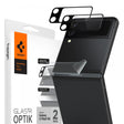 Външен Протектор и Фолио за Пантата на Samsung Z Flip 3, Spigen Optic Glass 2бр., Прозрачен