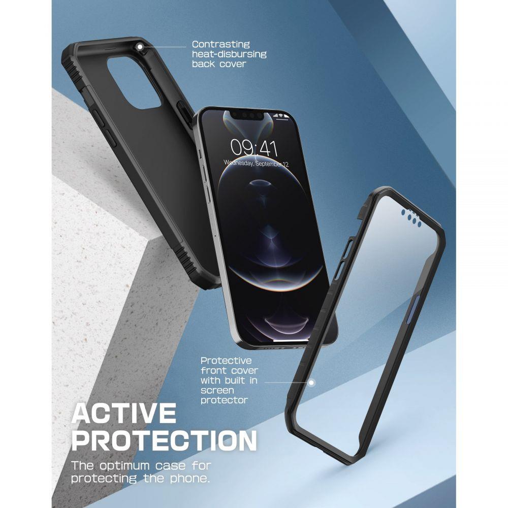 Противоударен Калъф за iPhone 13 Pro Max, Supcase Clayco Xenon, Черен (5)