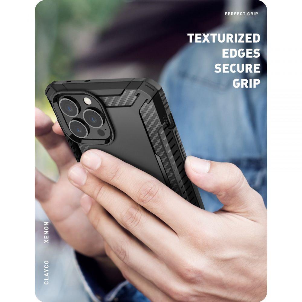Противоударен Калъф за iPhone 13 Pro Max, Supcase Clayco Xenon, Черен (3)
