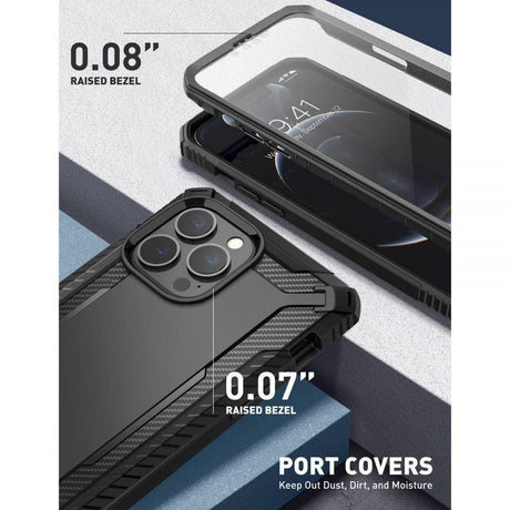 Противоударен Калъф за iPhone 13 Pro Max, Supcase Clayco Xenon, Черен (2)