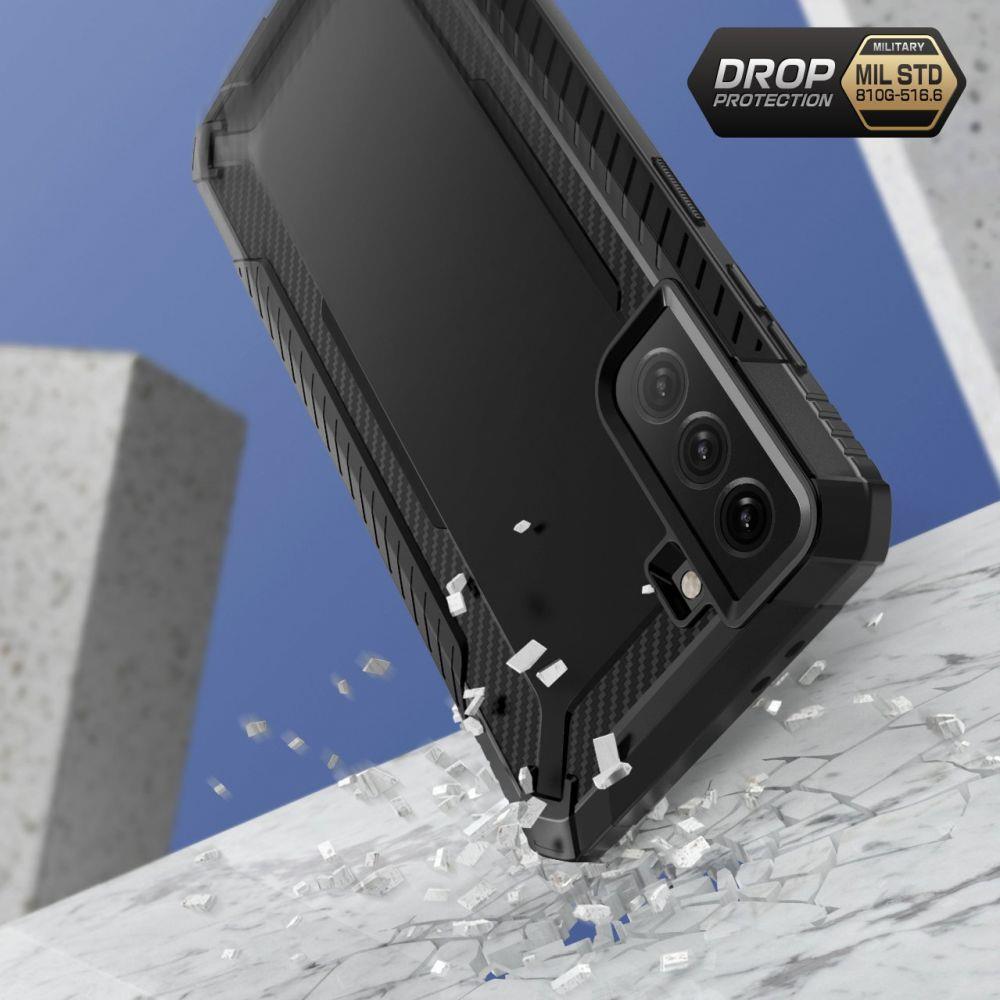 Противоударен Калъф за Samsung S21, Supcase Clayco Xenon, Черен (4)