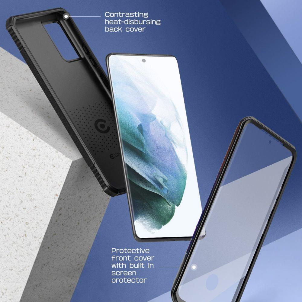 Противоударен Калъф за Samsung S21, Supcase Clayco Xenon, Черен (5)