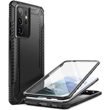 Противоударен Калъф за Samsung S21 Ultra, Supcase Clayco Xenon, Черен