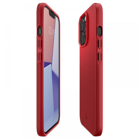 Противоударен Калъф за iPhone 13 Pro, Spigen Thin Fit Case, Червен (2)
