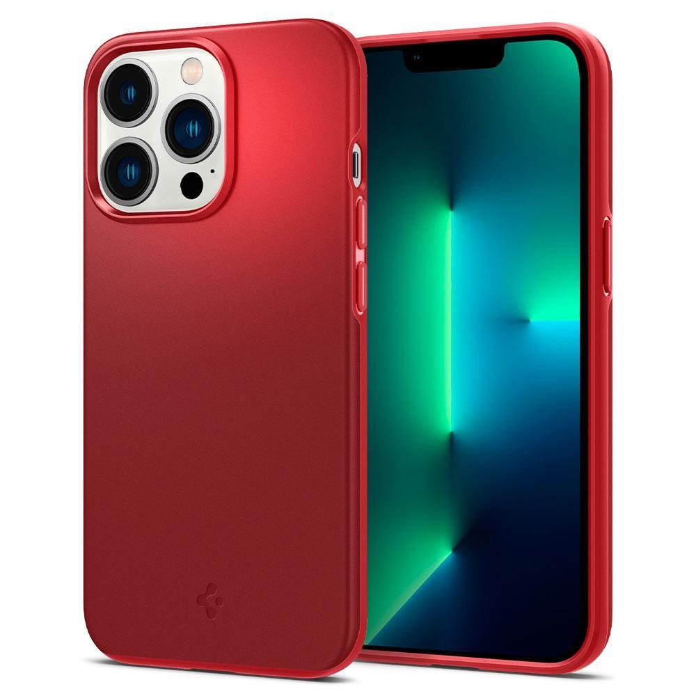 Противоударен Калъф за iPhone 13 Pro, Spigen Thin Fit Case, Червен