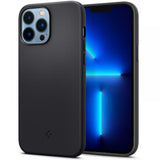 Матов Силиконов Калъф за iPhone 13 Pro, Spigen Silicone Fit Case, Черен