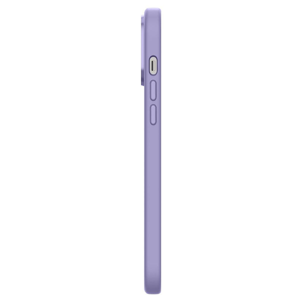 Матов Силиконов Калъф за iPhone 13 Pro, Spigen Silicone Fit Case, Лилав (5)