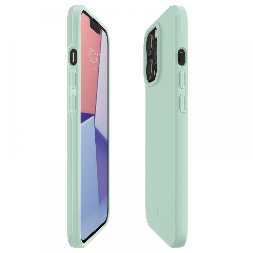 Противоударен Калъф за iPhone 13 Pro, Spigen Thin Fit Case, Зелен (3)