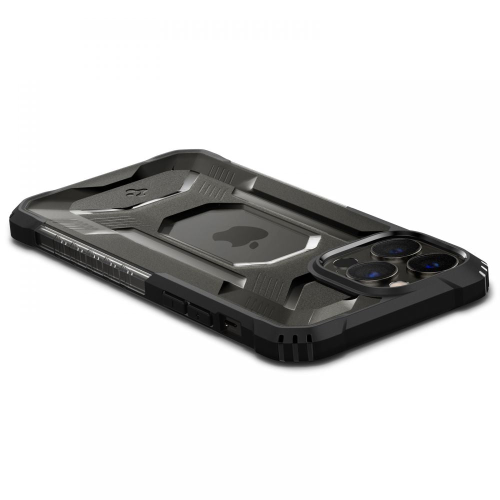 Противоударен Хибриден Калъф за iPhone 13 Pro, Spigen Nitro Force Case, Черен (6)