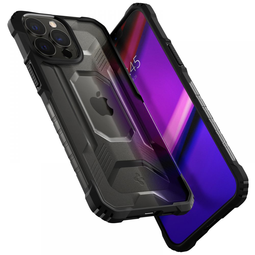 Противоударен Хибриден Калъф за iPhone 13 Pro, Spigen Nitro Force Case, Черен (4)