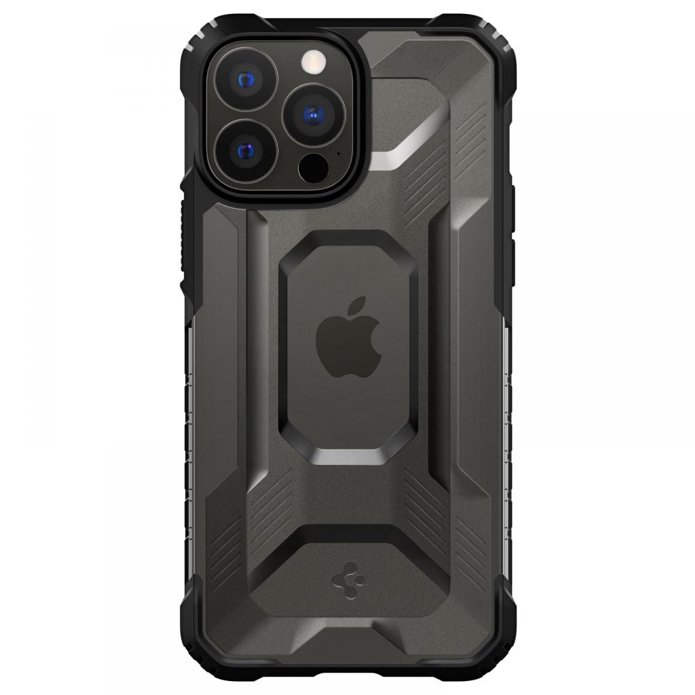 Противоударен Хибриден Калъф за iPhone 13 Pro, Spigen Nitro Force Case, Черен (5)