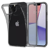 Противоударен Силиконов Калъф за iPhone 13 Mini, Spigen Liquid Crystal Case, Черен (4)