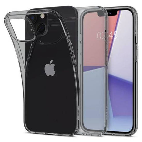 Противоударен Силиконов Калъф за iPhone 13 Mini, Spigen Liquid Crystal Case, Черен (4)