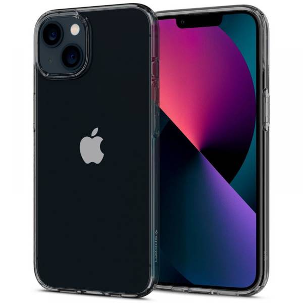 Противоударен Силиконов Калъф за iPhone 13 Mini, Spigen Liquid Crystal Case, Черен (2)