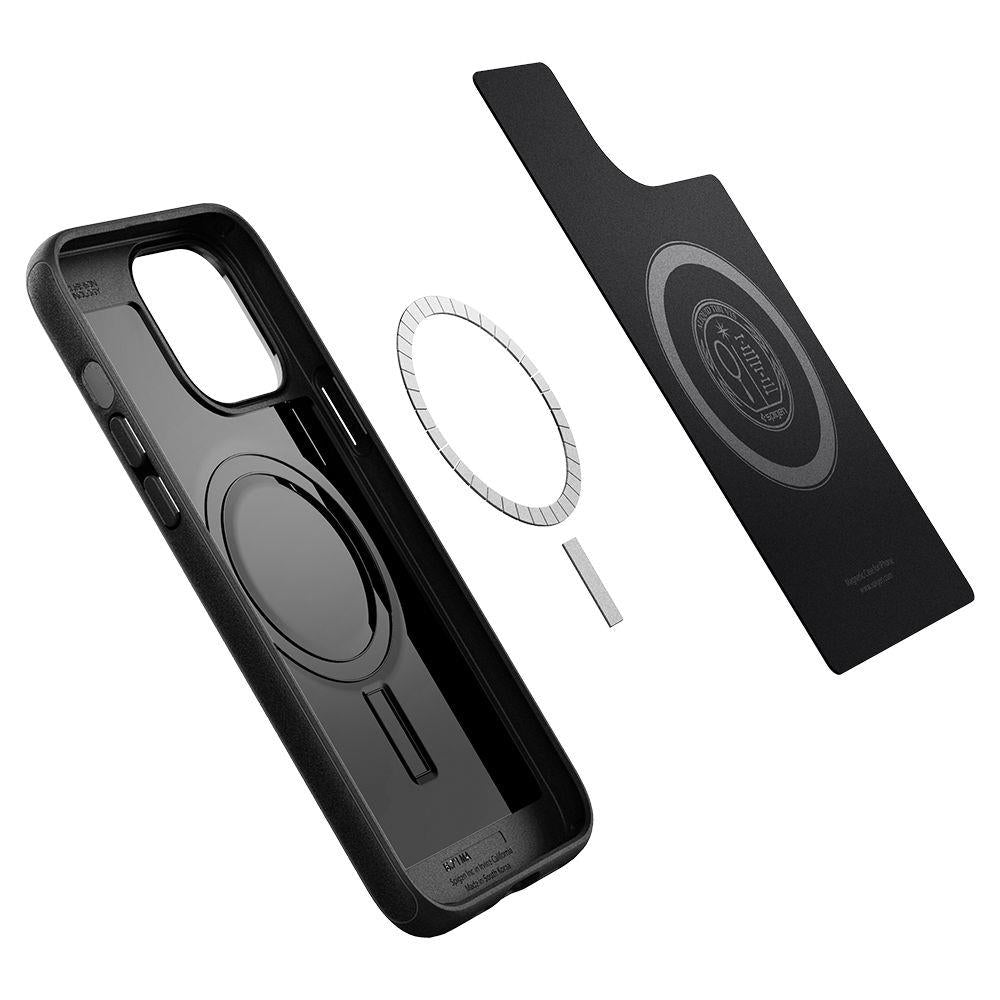 Magsafe Противоударен Калъф за iPhone 13 Pro, Spigen Mag Armor Case, Черен (4)