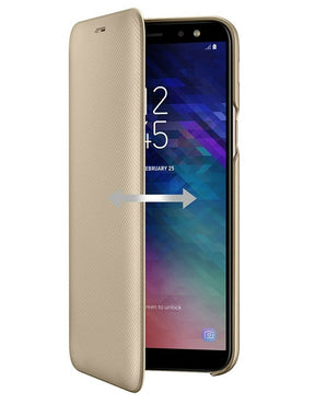 Оригинален Калъф за Samsung A6 2018 Book Case EF-WA600CFEGWW, Златист