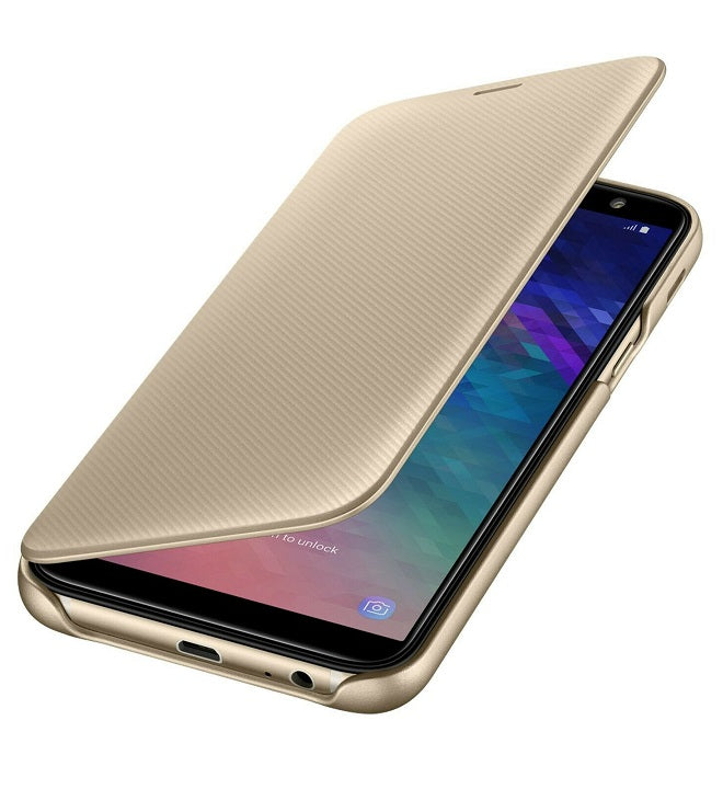 Оригинален Калъф за Samsung A6 2018 Book Case EF-WA600CFEGWW, Златист (3)
