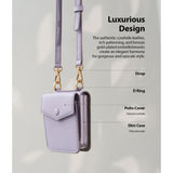Кожен Калъф с Джоб за Samsung Z Flip 3, Ringke Folio Signature Case, Лилав (3)