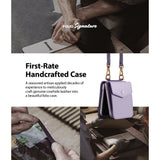 Кожен Калъф с Джоб за Samsung Z Flip 3, Ringke Folio Signature Case, Лилав (7)