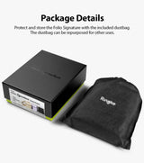 Кожен Калъф с Джоб за Samsung Z Flip 3, Ringke Folio Signature Case, Лилав (9)
