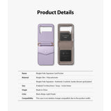 Кожен Калъф с Джоб за Samsung Z Flip 3, Ringke Folio Signature Case, Лилав (8)