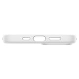 Матов Силиконов Калъф за iPhone 13, Spigen Silicone Fit Case, Бял (7)