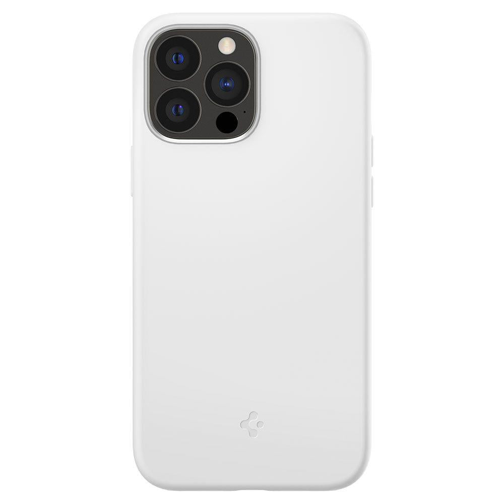 Матов Силиконов Калъф за iPhone 13 Pro Max, Spigen Silicone Fit Case, Бял (2)