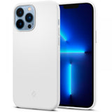 Матов Силиконов Калъф за iPhone 13 Pro Max, Spigen Silicone Fit Case, Бял