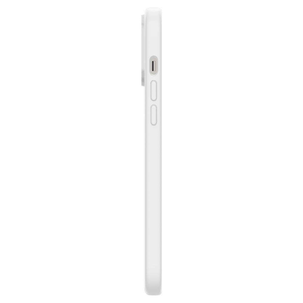 Матов Силиконов Калъф за iPhone 13 Pro Max, Spigen Silicone Fit Case, Бял (5)