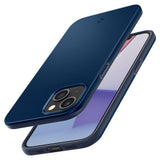 Противоударен Калъф за iPhone 13, Spigen Thin Fit Case, Син (6)