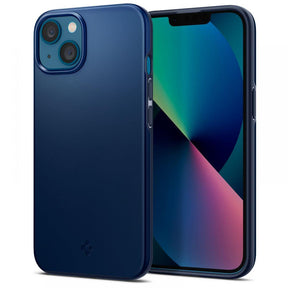Противоударен Калъф за iPhone 13, Spigen Thin Fit Case, Син